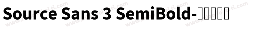 Source Sans 3 SemiBold字体转换